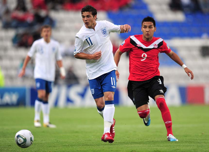 Jake Caskey in action against Canada